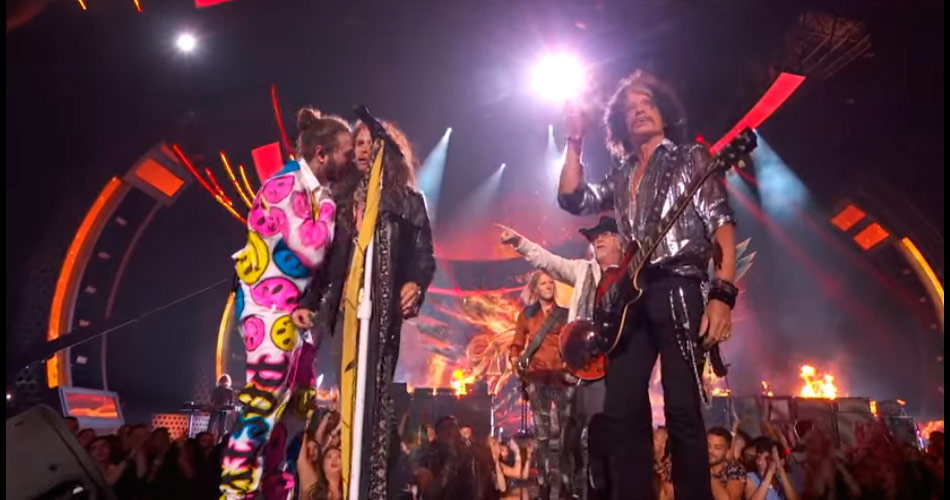 Aerosmith se junta ao rapper Post Malone no encerramento do VMA