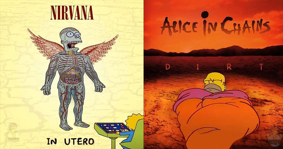 Simpsons invadem capas de discos de rock no Instagram - A Rádio Rock - 89,1  FM - SP