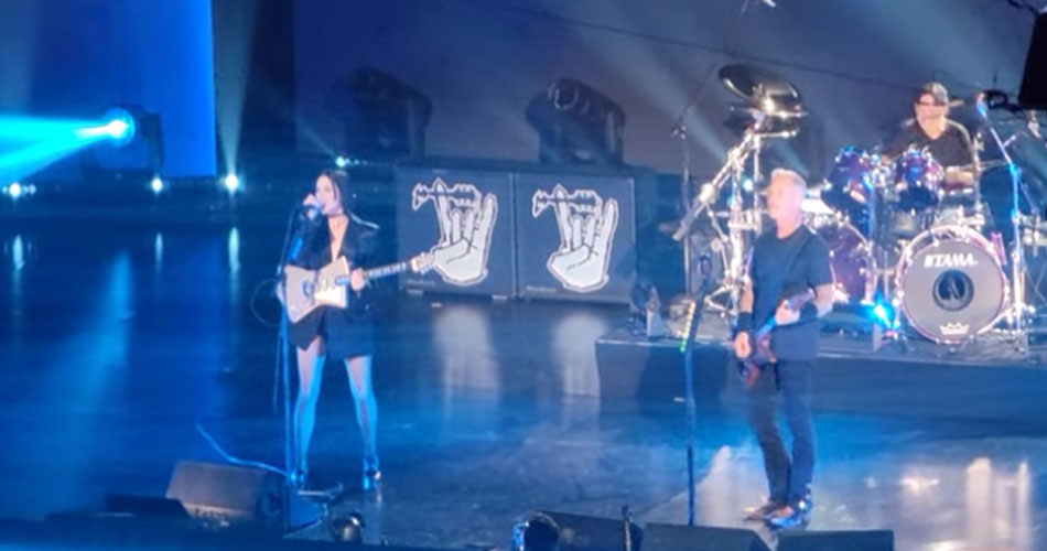 Metallica faz estreia ao vivo de novo single e canta “Nothing Else Matters” com St. Vincet