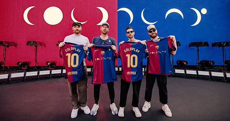 Coldplay estampa uniforme do Barcelona para clássico do futebol mundial